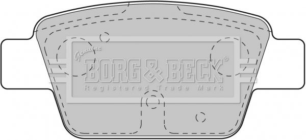 BORG & BECK Комплект тормозных колодок, дисковый тормоз BBP1718